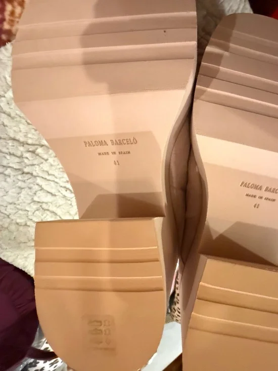 Paloma Barcelo baby pink platform lace up sude Augusta shoes loafers 41 - Picture 4 of 4